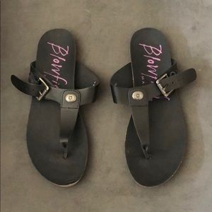 Blowfish size 8 black sandals